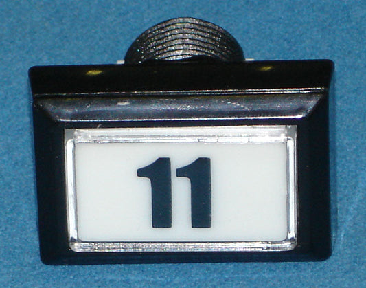 11 BUTTON LOW PROFILE RECT. W/LED BULB [DN2004S11] for ICE game(s)