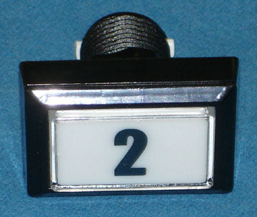 2 BUTTON LOW PROFILE RECT. W/LED BULB [DN2004S02] for ICE game(s)
