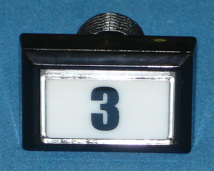 3 BUTTON LOW PROFILE RECT. W/LED BULB [DN2004S03] for ICE game(s)