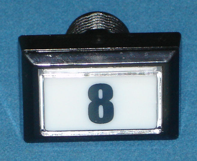 8 BUTTON LOW PROFILERECT. W/LED BULB [DN2004S08] for ICE game(s)