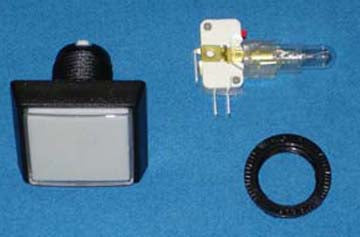 BUTTON (LARGE SQUARE)    WHITE TWIST LOCK [CL2005] for ICE game(s)
