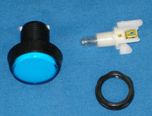 BUTTON MED ROUND DK. BLUE (PLAYER & GAME SELECT) [SF2004] for ICE game(s)