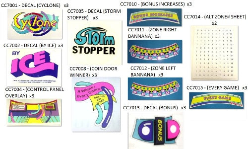 CYCLONE DECAL UPDATE KIT [CCDECALKIT] for ICE game(s)