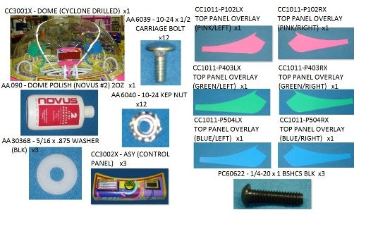 CYCLONE DOME & PANEL KIT [CCDOMEKIT] for ICE game(s)