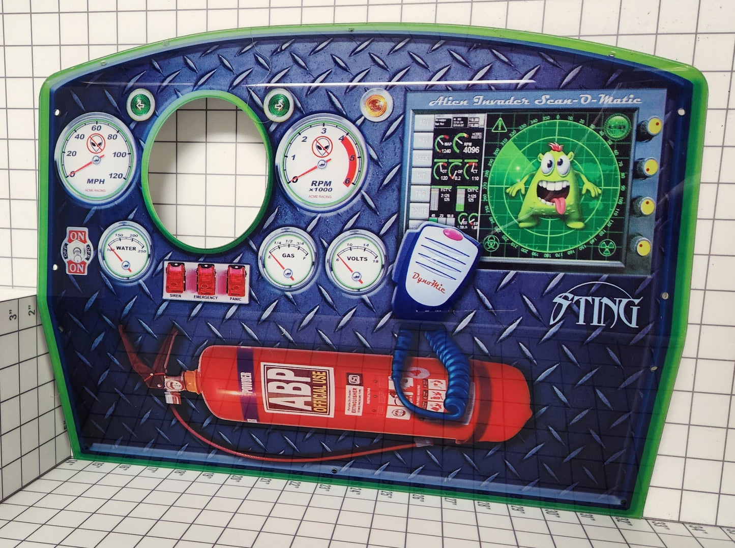 DASH BOARD PANEL ALIEN BOOGEY PATROL ACRYLIC [XSIABPUS044] for ICE game(s)