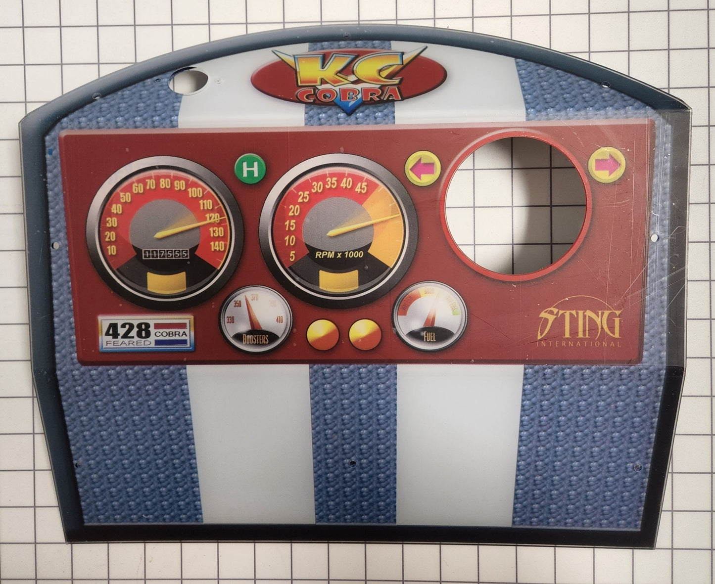 DASHBOARD RED KC COBRA (ACRYLIC W/GRAPHIC) [XSIKCCUS030R] for ICE game(s)