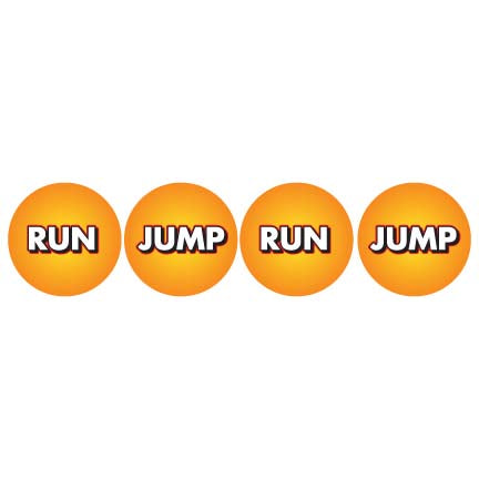 DECAL (BUTTON SET) (2 RUN / 2 JUMP) [DD7005] for ICE game(s)