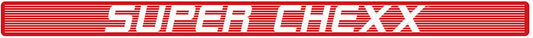 DECAL (CABINET - OLD SUPER CHEXX) WHITE STRIPES/RED BACKGROUND [SC744] for ICE game(s)