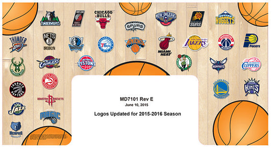 DECAL (CABINET TOP) HOOP TROOP -REV H- [MD7101] for ICE game(s)