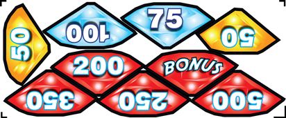 DECAL (DIAMOND SET FOR 50 CENT WHEEL) INCLUDES ENVELOPE [VW7007A] for ICE game(s)
