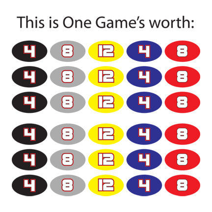 DECAL HAT TRICK (NUMBER SET - 6 EACH  ) [XHAT7003] for ICE game(s)