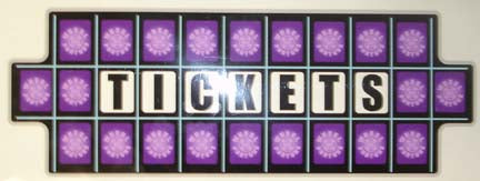 DECAL (TICKETS) WOF FRONT [CR0504465] for ICE game(s)