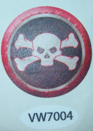 DECAL (WHEEL HUB) SKULL [VW7004] for ICE game(s)