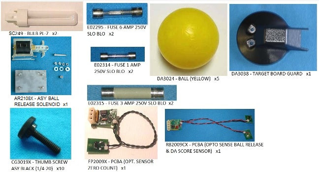 DUNK 'N ALIEN SPARES KIT [DA1000SPKX] for ICE game(s)