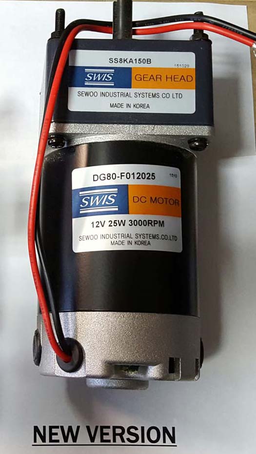 MOTOR 12V/25W/3000RPM  / GEARBOX (GTP009192GM)(DECELRATOR) [XHAT2008X] for ICE game(s)