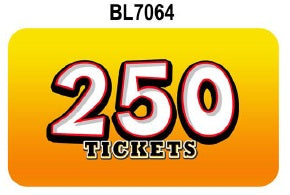 PLAQUE INSERT (CNTL PANEL 250 TICKETS) [BL7064] for ICE game(s)