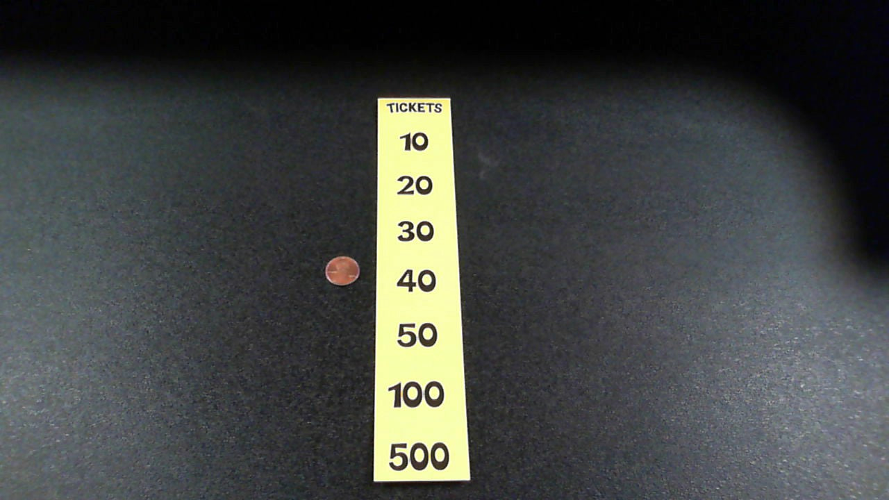 SCORE INSERT ($2.00) 10-20-30-40-50-100-500 [BL7075] for ICE game(s)