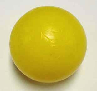 BALL 3" YELLOW (POLYPROPYLENE) [DA3024] for ICE game(s)