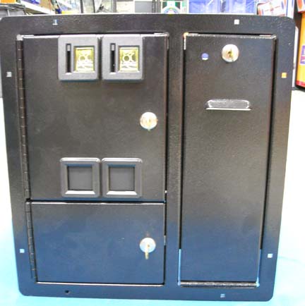 ASY TRIPLE COIN DOOR WITH DUAL ENTRY BLACK [WA5001A8X] for ICE game(s)